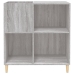 Mueble discos madera contrachapada gris Sonoma 84,5x38x89 cm