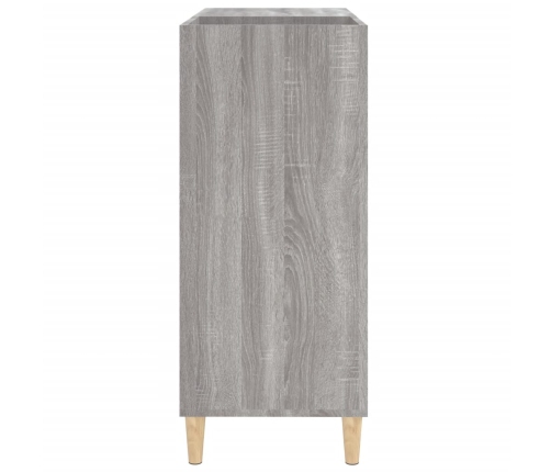 Mueble discos madera contrachapada gris Sonoma 84,5x38x89 cm