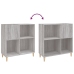 Mueble discos madera contrachapada gris Sonoma 84,5x38x89 cm