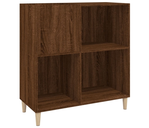 Mueble discos madera contrachapada roble marrón 84,5x38x89 cm