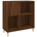 Mueble discos madera contrachapada roble marrón 84,5x38x89 cm