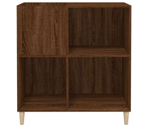 Mueble discos madera contrachapada roble marrón 84,5x38x89 cm