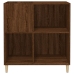 Mueble discos madera contrachapada roble marrón 84,5x38x89 cm