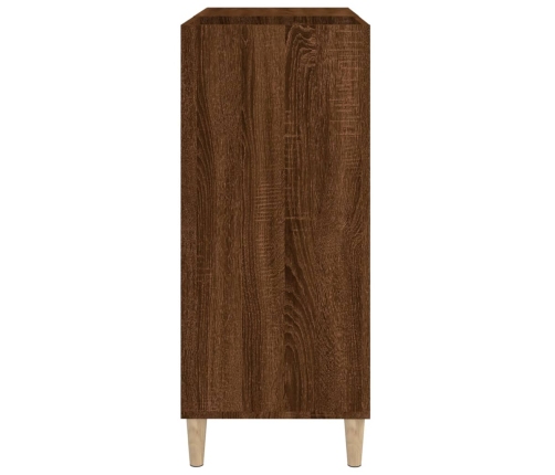 Mueble discos madera contrachapada roble marrón 84,5x38x89 cm