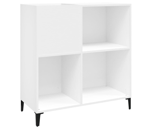 Mueble para discos madera contrachapada blanco 84,5x38x89 cm