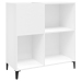 Mueble para discos madera contrachapada blanco 84,5x38x89 cm