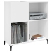 Mueble para discos madera contrachapada blanco 84,5x38x89 cm