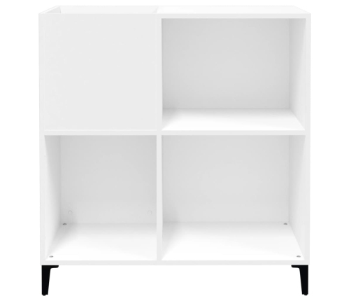 Mueble para discos madera contrachapada blanco 84,5x38x89 cm