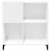 Mueble para discos madera contrachapada blanco 84,5x38x89 cm