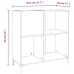 Mueble para discos madera contrachapada blanco 84,5x38x89 cm