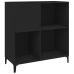 Mueble para discos madera contrachapada negro 84,5x38x89 cm