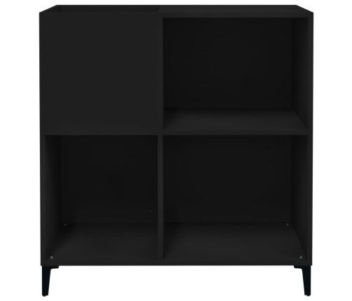 Mueble para discos madera contrachapada negro 84,5x38x89 cm