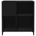 Mueble para discos madera contrachapada negro 84,5x38x89 cm