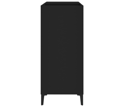 Mueble para discos madera contrachapada negro 84,5x38x89 cm