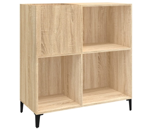 Mueble discos madera contrachapada roble Sonoma 84,5x38x89 cm