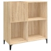 Mueble discos madera contrachapada roble Sonoma 84,5x38x89 cm