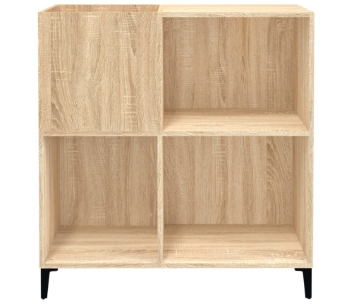 Mueble discos madera contrachapada roble Sonoma 84,5x38x89 cm