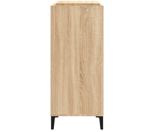 Mueble discos madera contrachapada roble Sonoma 84,5x38x89 cm