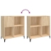 Mueble discos madera contrachapada roble Sonoma 84,5x38x89 cm