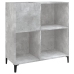 Mueble discos madera contrachapada gris hormigón 84,5x38x89 cm