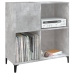 Mueble discos madera contrachapada gris hormigón 84,5x38x89 cm