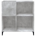 Mueble discos madera contrachapada gris hormigón 84,5x38x89 cm