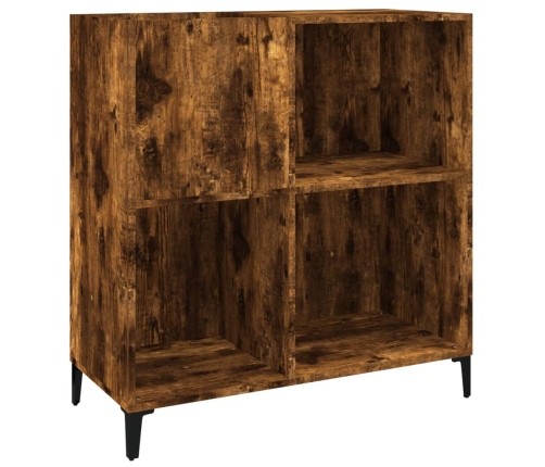 Mueble discos madera contrachapada roble ahumado 84,5x38x89 cm