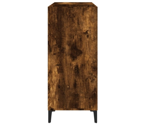 Mueble discos madera contrachapada roble ahumado 84,5x38x89 cm