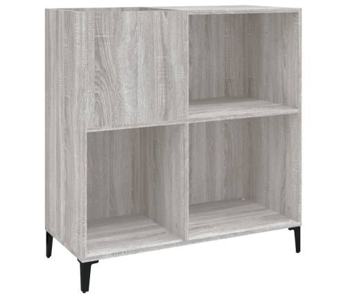 Mueble discos madera contrachapada gris Sonoma 84,5x38x89 cm