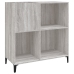 Mueble discos madera contrachapada gris Sonoma 84,5x38x89 cm