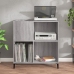 Mueble discos madera contrachapada gris Sonoma 84,5x38x89 cm