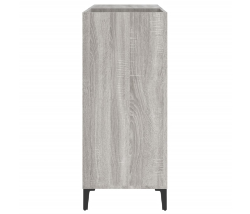 Mueble discos madera contrachapada gris Sonoma 84,5x38x89 cm