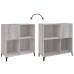 Mueble discos madera contrachapada gris Sonoma 84,5x38x89 cm