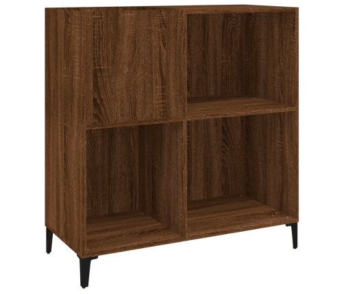 Mueble discos madera contrachapada roble marrón 84,5x38x89 cm