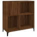 Mueble discos madera contrachapada roble marrón 84,5x38x89 cm