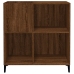 Mueble discos madera contrachapada roble marrón 84,5x38x89 cm