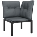 Juego de muebles de jardín 5 pzas ratán sintético negro y gris