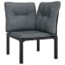 Juego de muebles de jardín 5 pzas ratán sintético negro y gris