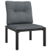 Juego de muebles de jardín 5 pzas ratán sintético negro y gris