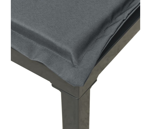 Juego de muebles de jardín 5 pzas ratán sintético negro y gris