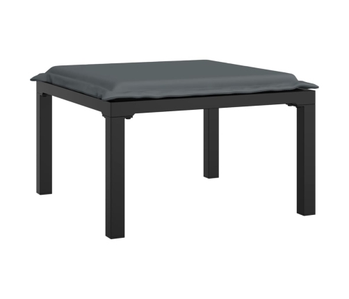 Juego de muebles de jardín 5 pzas ratán sintético negro y gris
