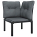 Juego de muebles de jardín 7 pzas ratán sintético negro y gris