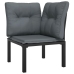 Juego de muebles de jardín 7 pzas ratán sintético negro y gris