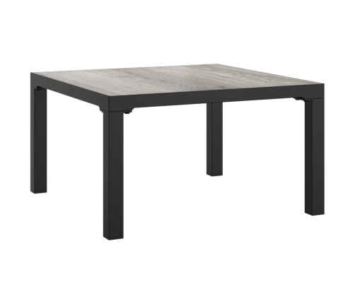 Juego de muebles de jardín 7 pzas ratán sintético negro y gris