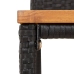 Mesa bar y taburetes jardín 5 pzas madera acacia ratán PE negro