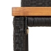 Mesa bar y taburetes jardín 5 pzas madera acacia ratán PE negro