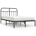 vidaXL Estructura de cama con cabecero metal negro 120x190 cm