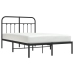 vidaXL Estructura de cama con cabecero metal negro 120x190 cm