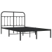 vidaXL Estructura de cama con cabecero metal negro 120x190 cm