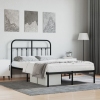 vidaXL Estructura de cama con cabecero metal negro 120x190 cm